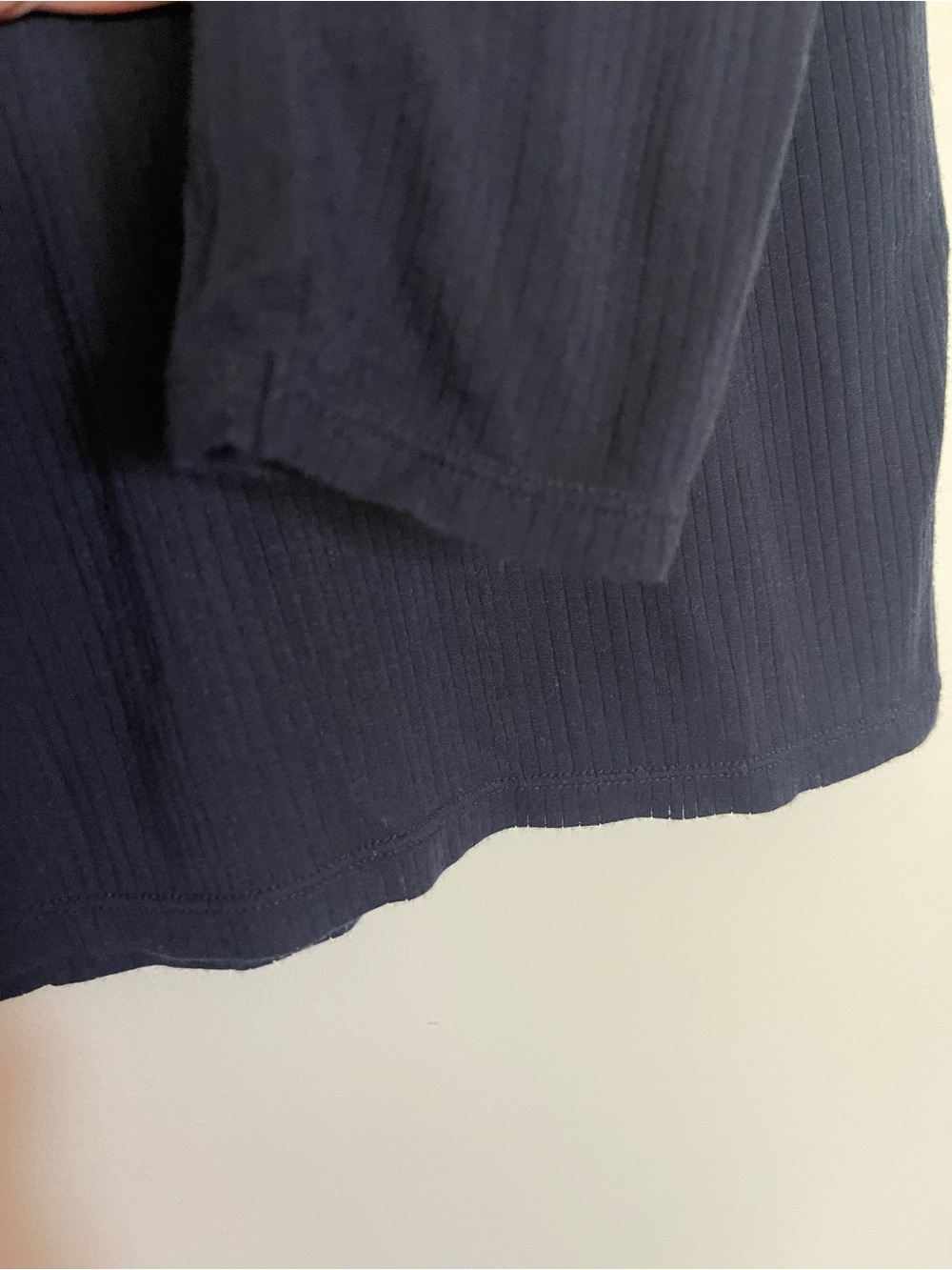 RARE Negative Underwear Whipped Long-Sleeve Henley Navy with White Trim Sheer XL - Picture 5 of 6